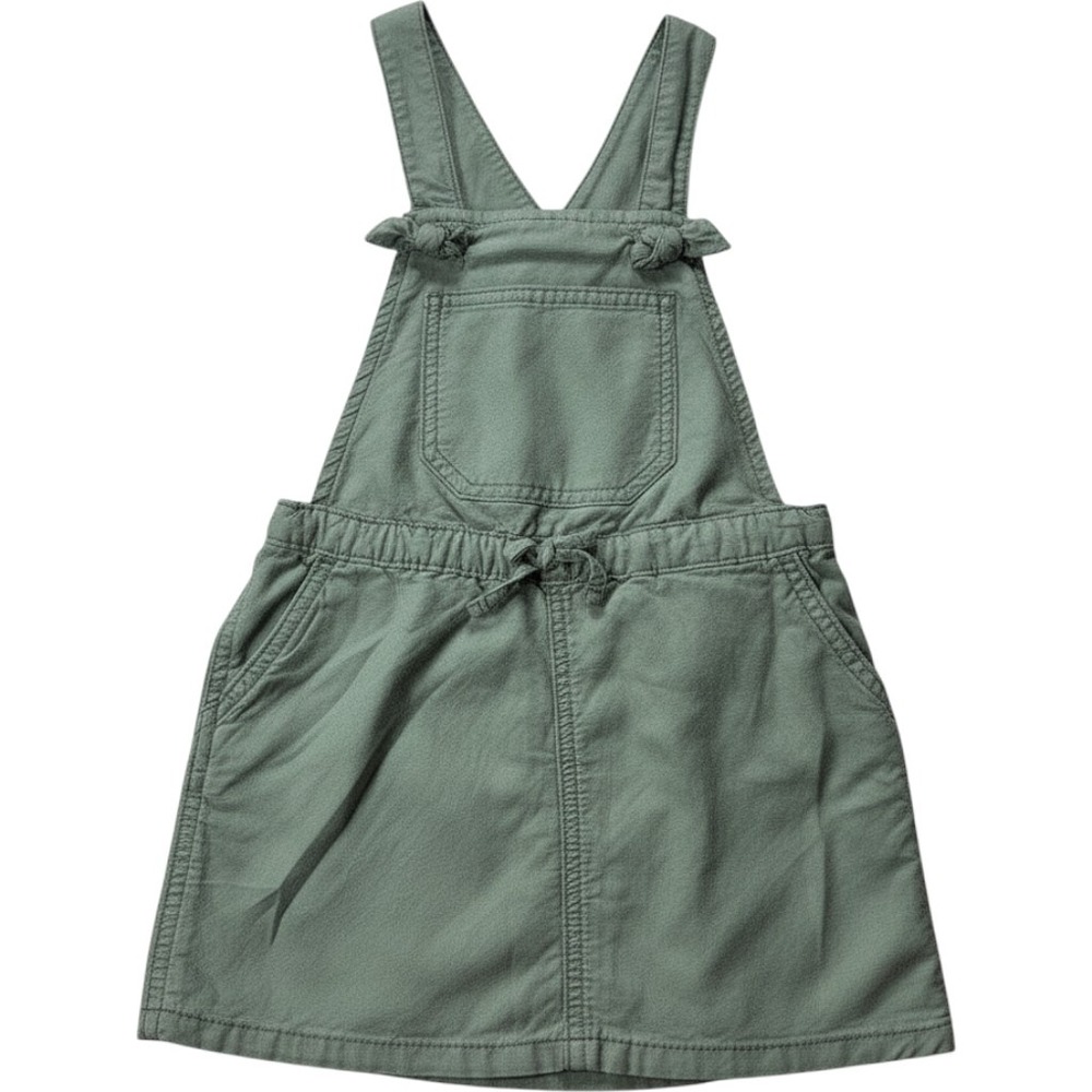 OshKosh Bgosh Girls Sage Green Twill Pinafore Jumper Overall Dress 3T OSH89379